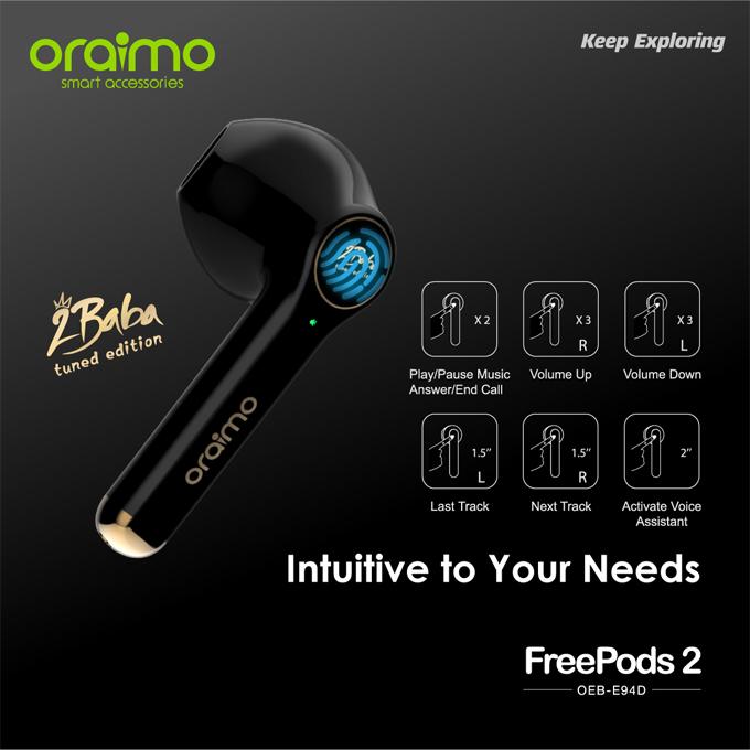 oraimo FreePods 2 2Baba-Version TWS True Wireless Stereo Earbud